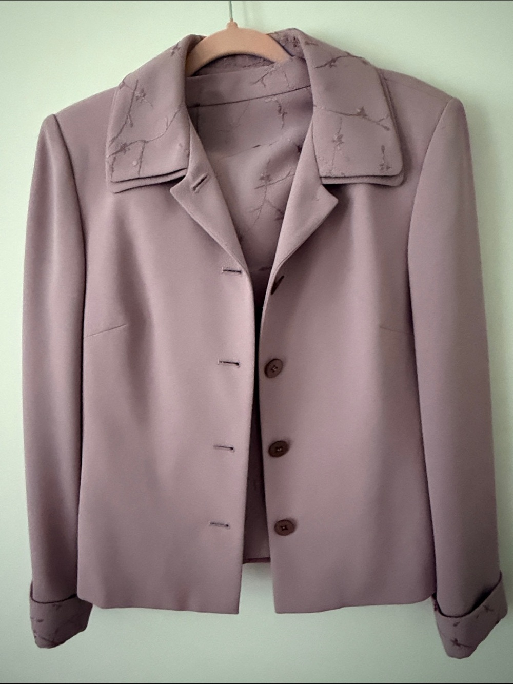 Jones New York Dusty Pink Textured Blazer